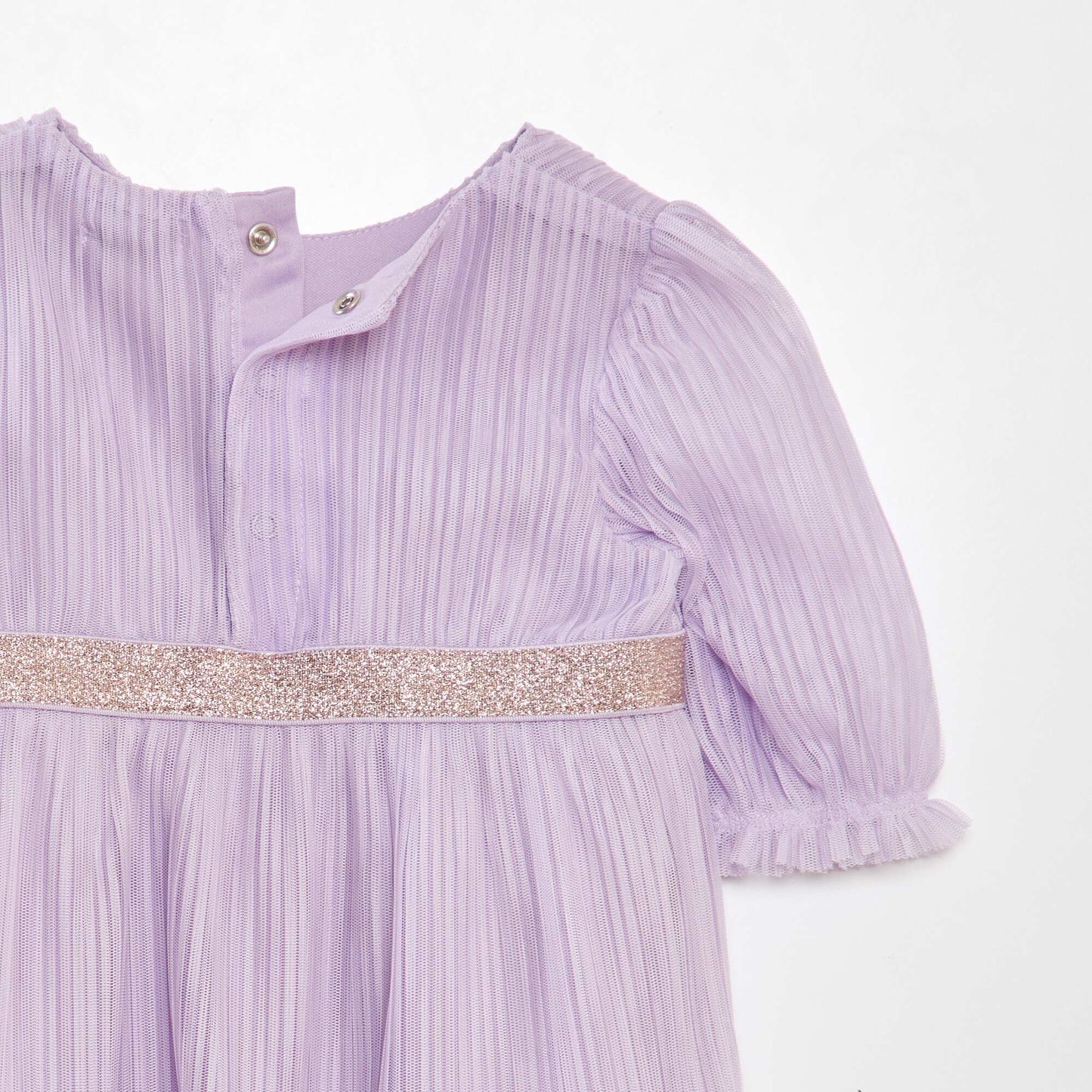 Robe ballon en tulle plissée Violet