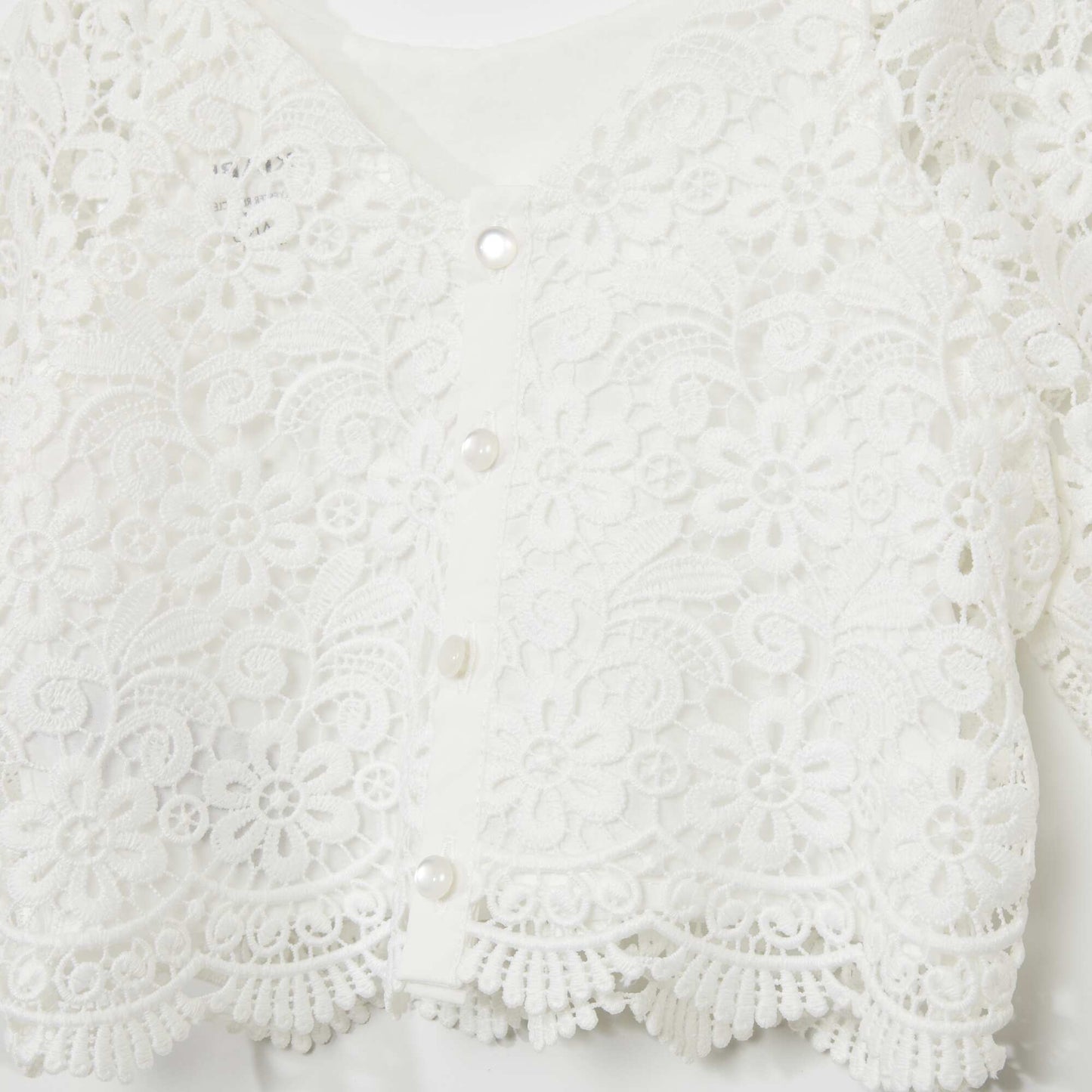 Blouse en crochet blanc