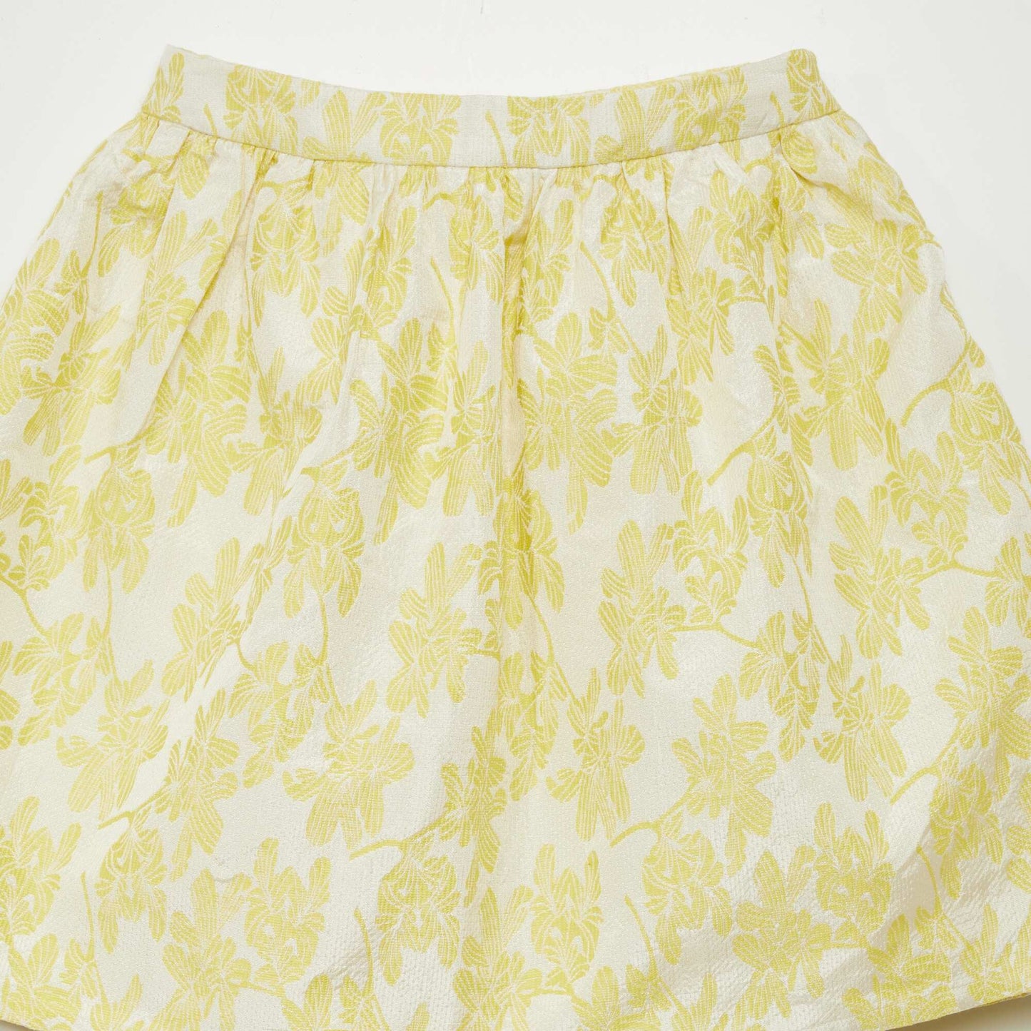 Jupe midi en jacquard pailleté Jaune