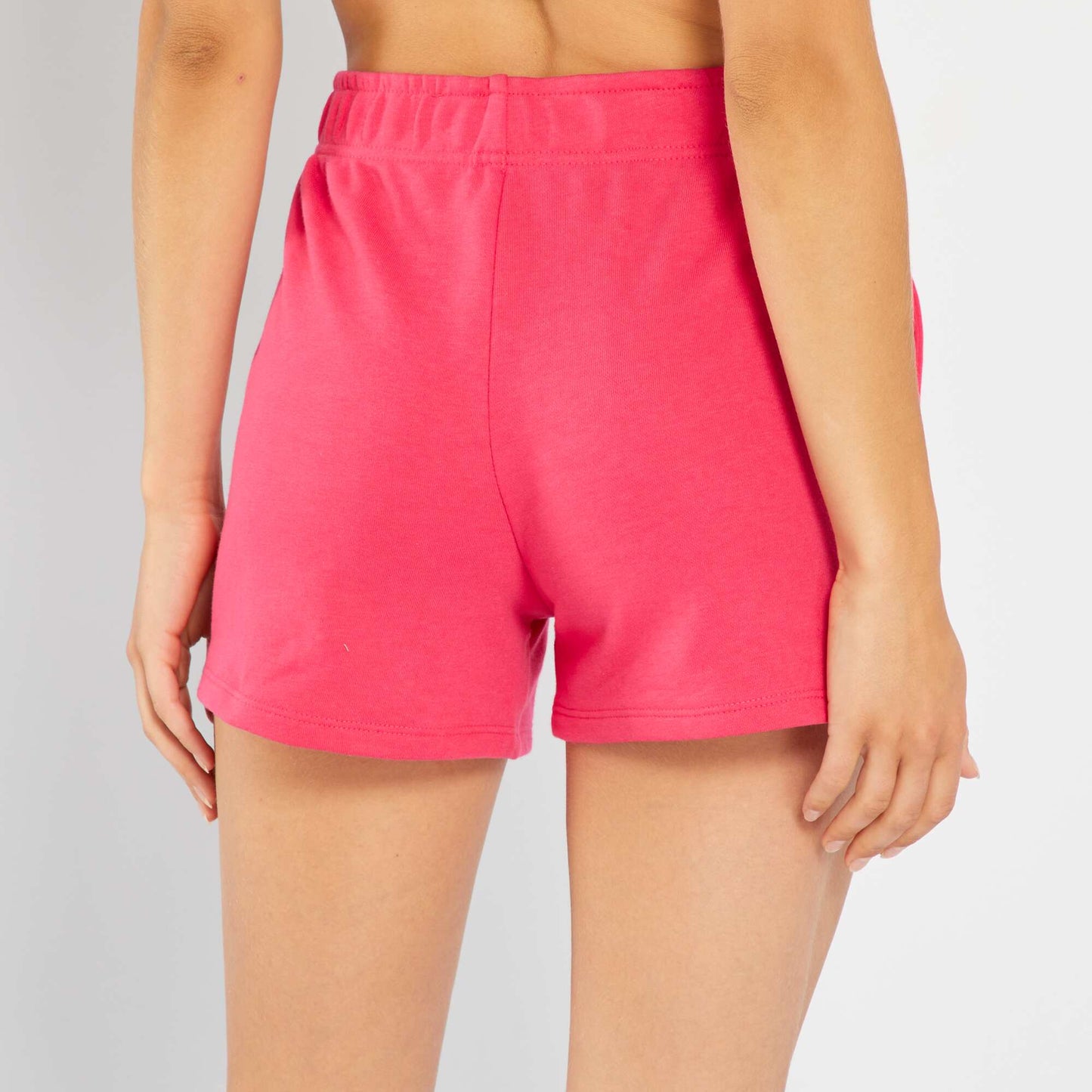 Short basique en molleton Rose