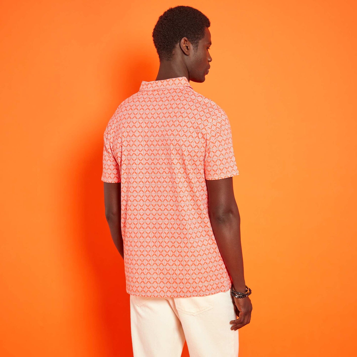 Polo en jersey avec imprimé Rouge