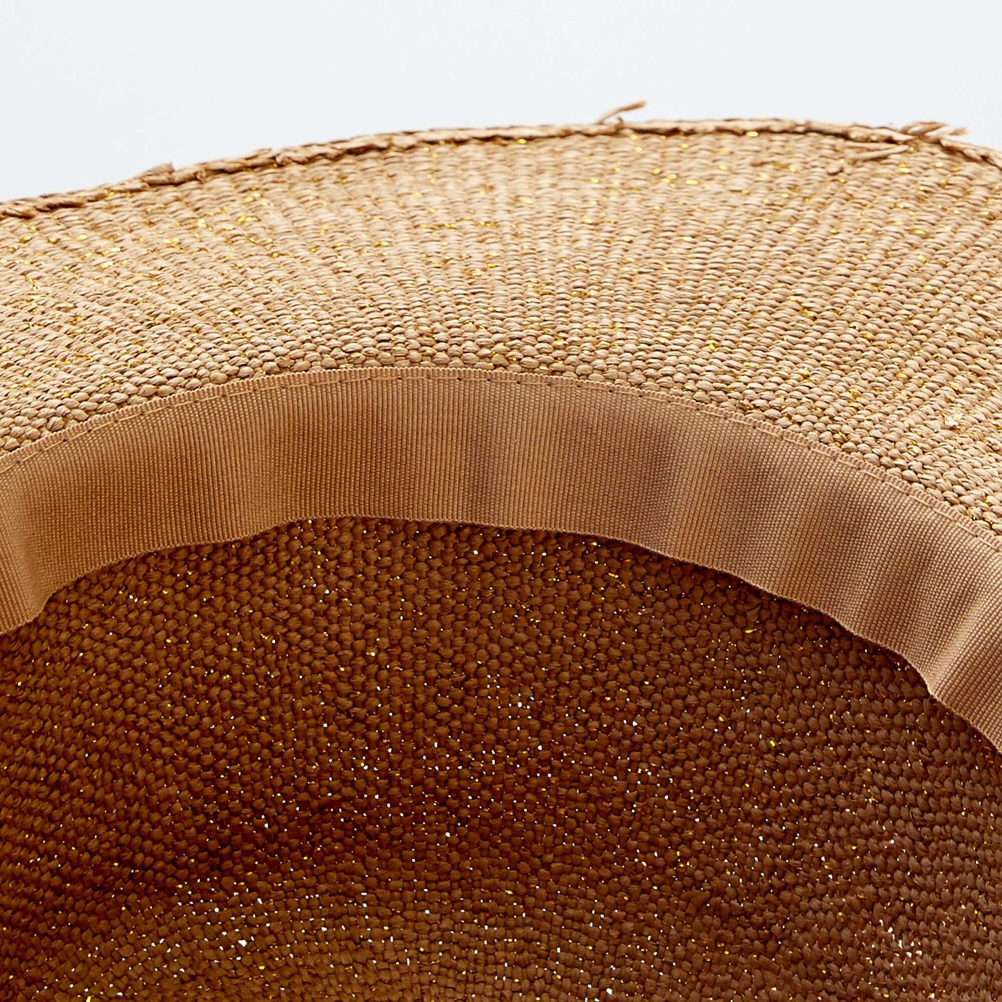 Chapeau de paille avec ruban torsadé Beige