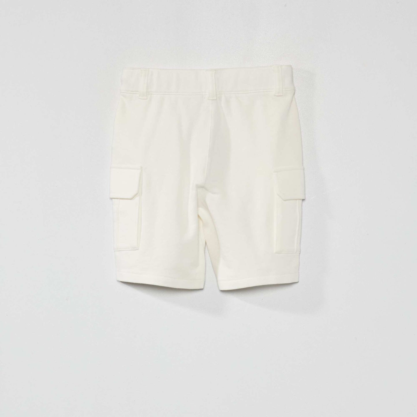Bermuda en molleton avec poches blanc