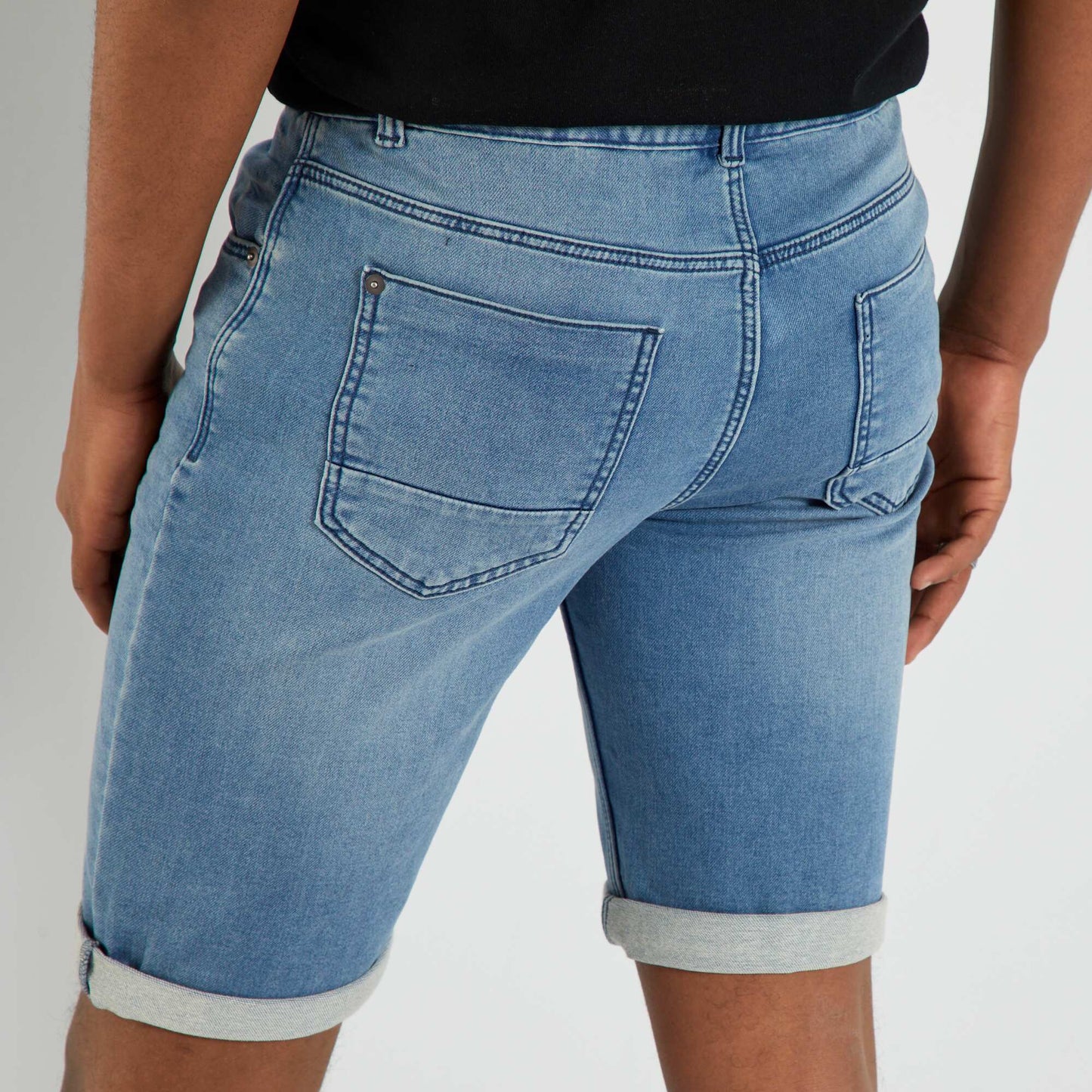Bermuda en jean à taille standard Double stone