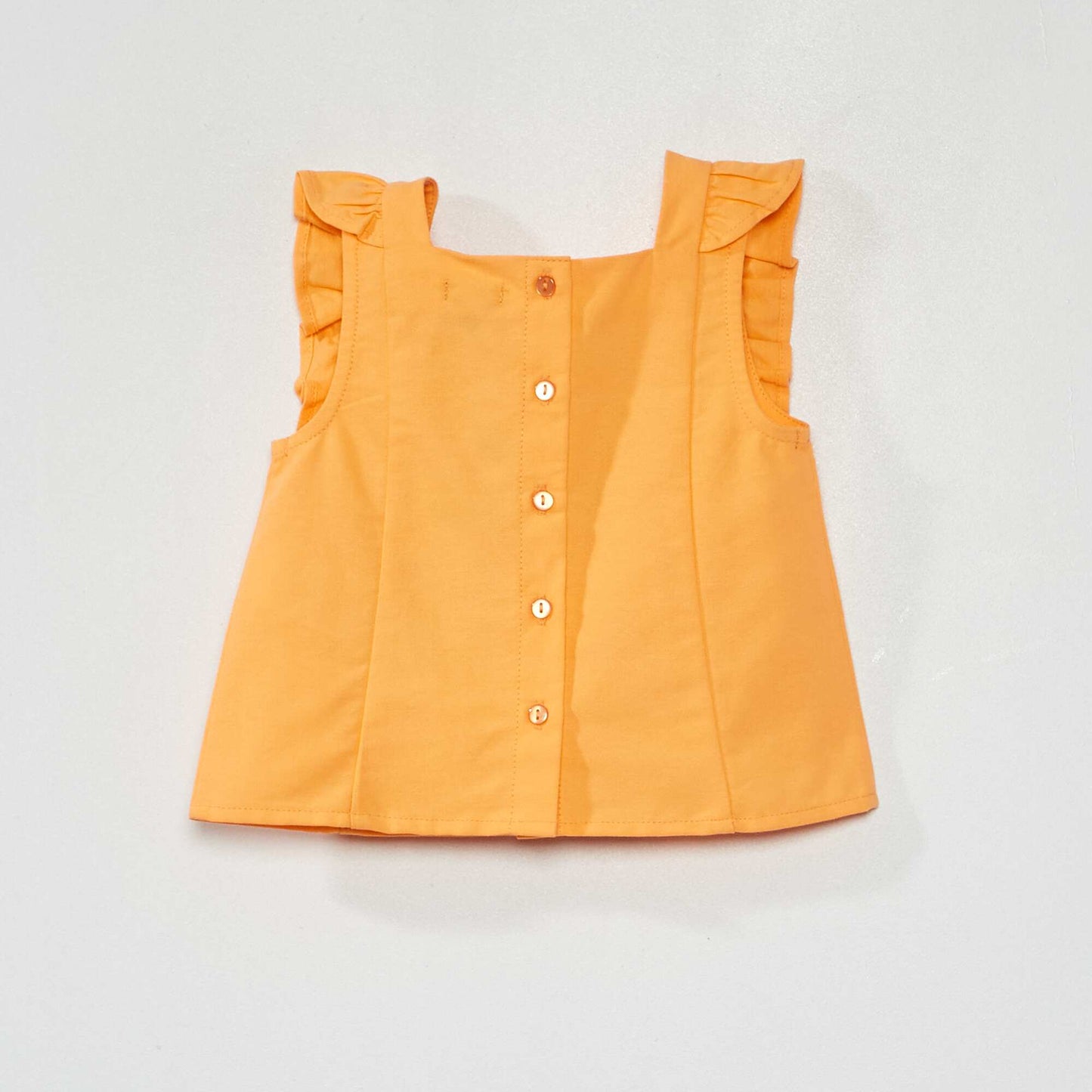Blouse sans manches en coton orange abricot