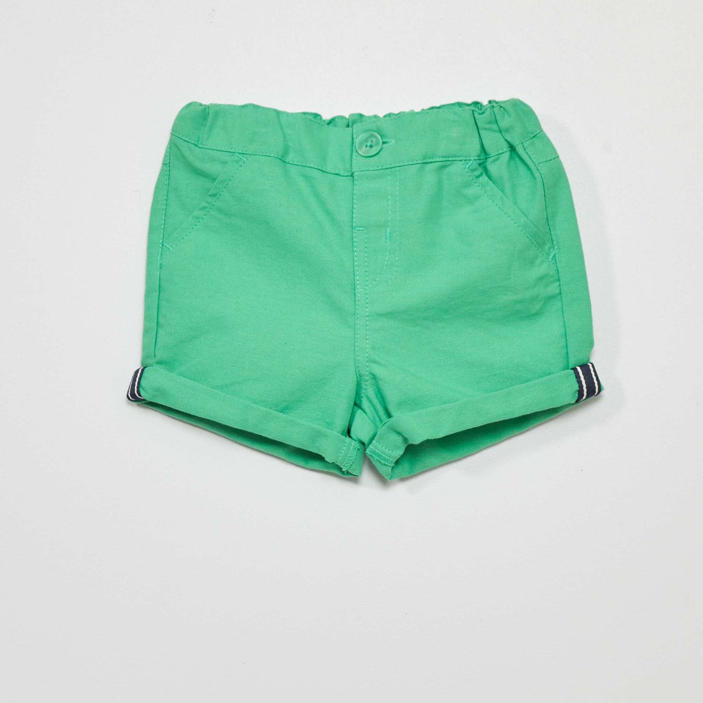 Polo piqué de coton + short Blanc/vert