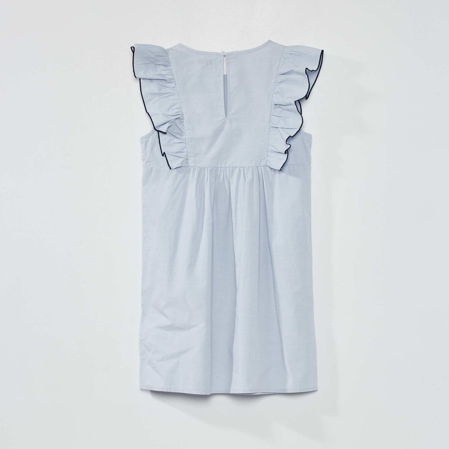 Robe à plastron volanté Bleu