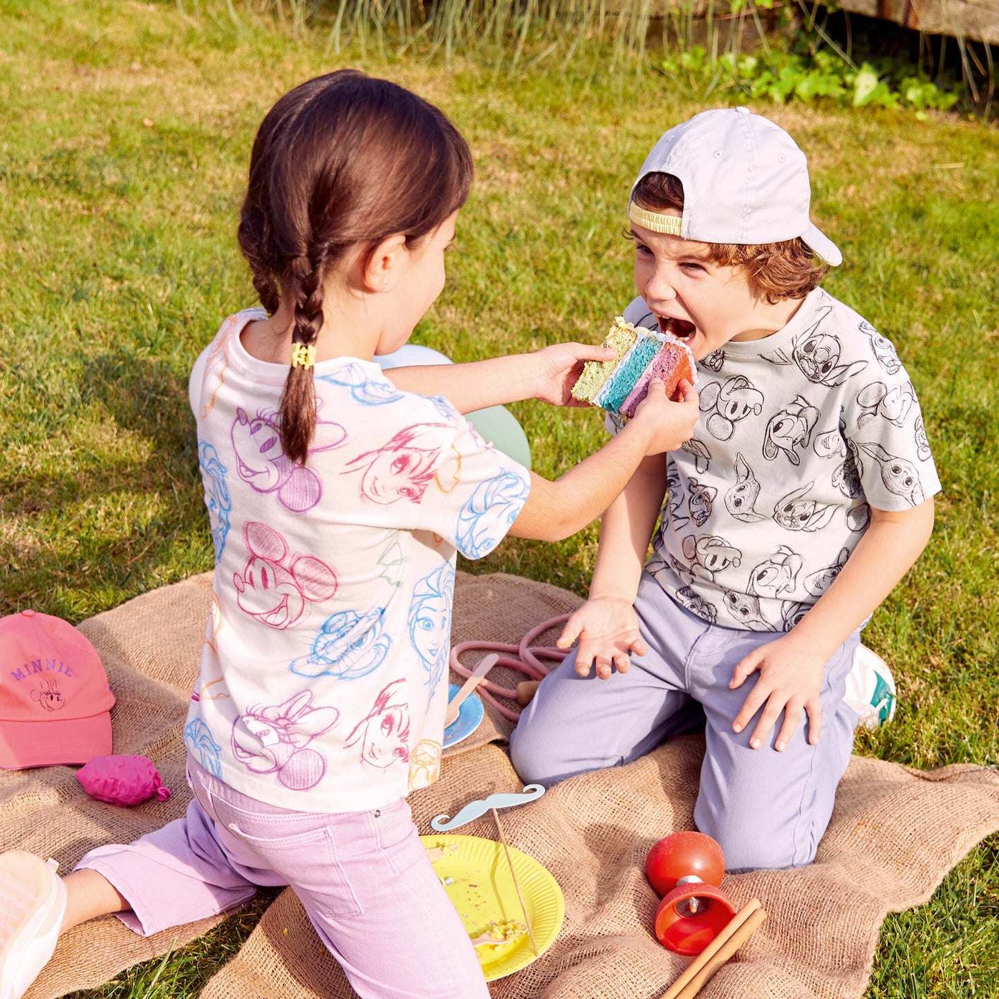 T-shirt 'Disney' à col rond Blanc