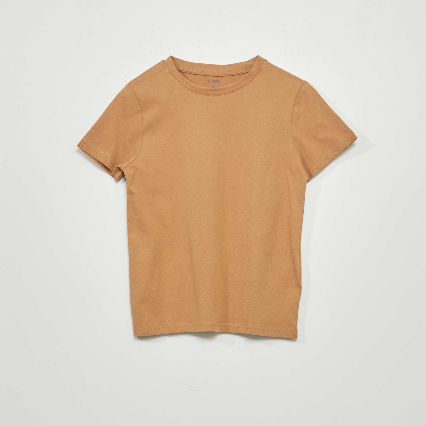 T-shirt uni manches courtes Beige