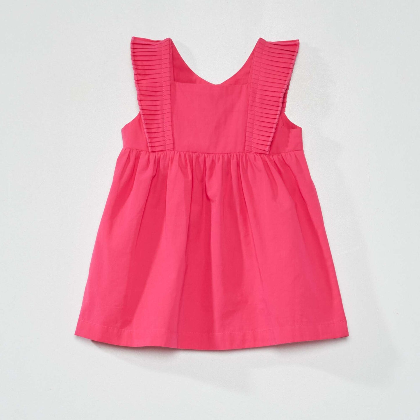 Robe en popeline rose indien