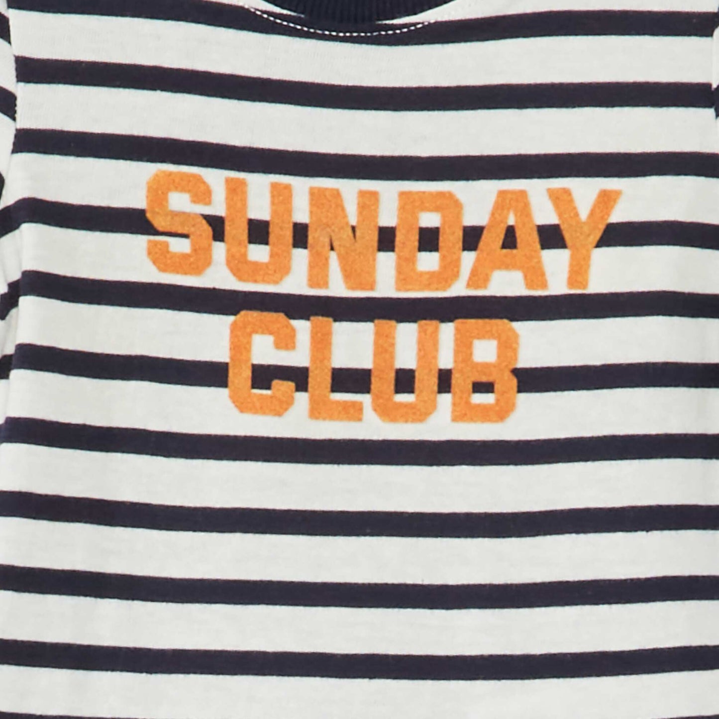 T-shirt à rayures à manches courtes Bleu