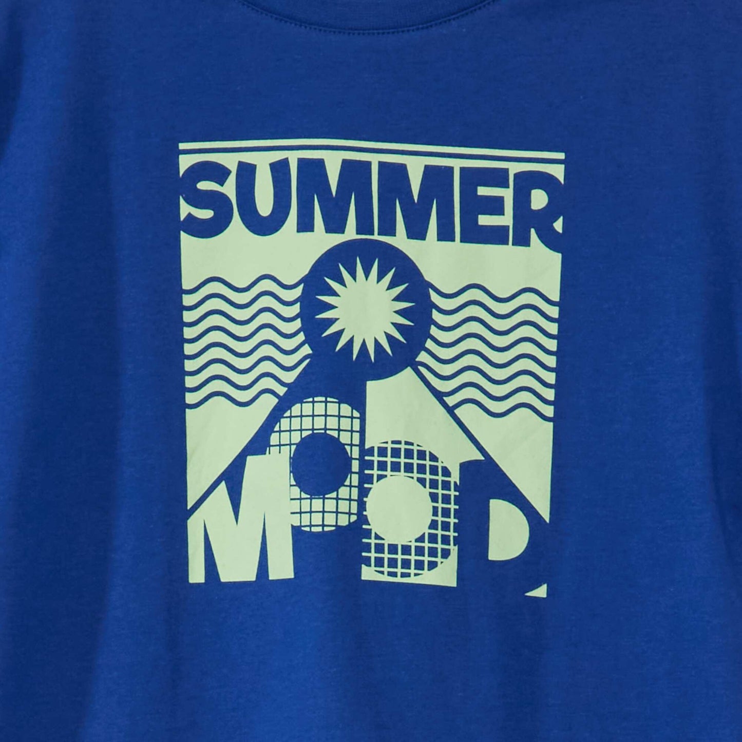 T-shirt imprimé manches courtes Bleu