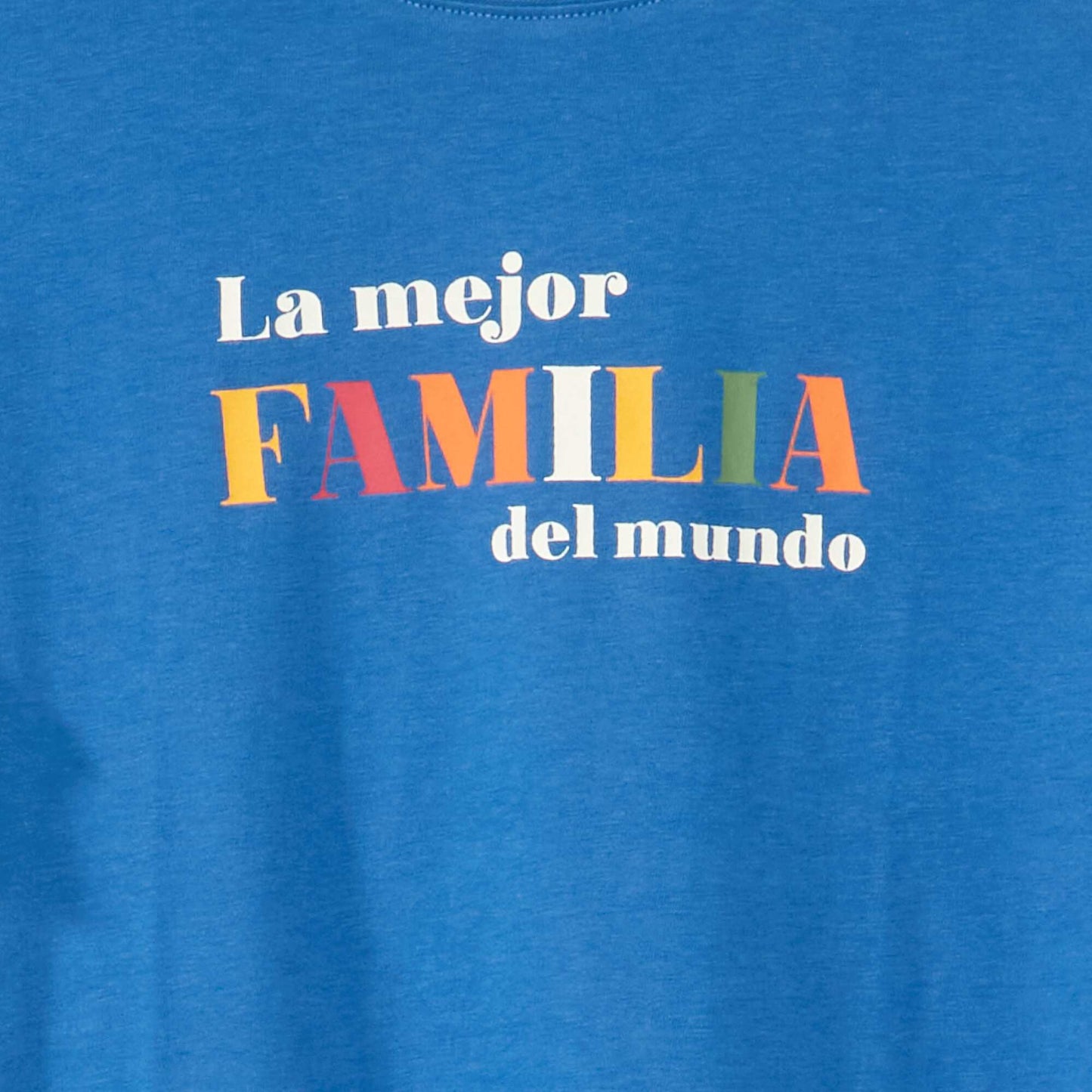 Tee-shirt imprimé message Bleu