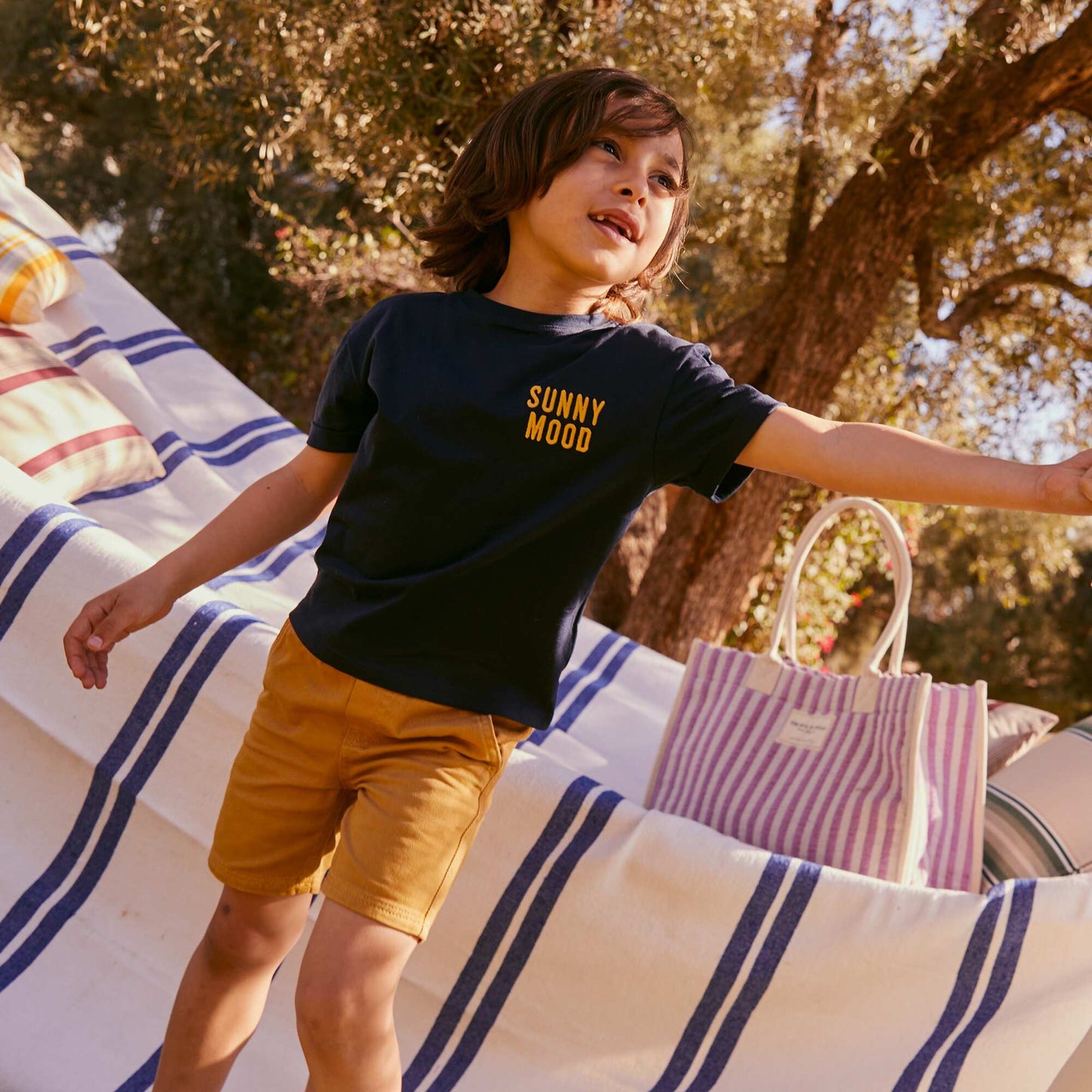 Bermuda en twill - 3 poches Moutarde