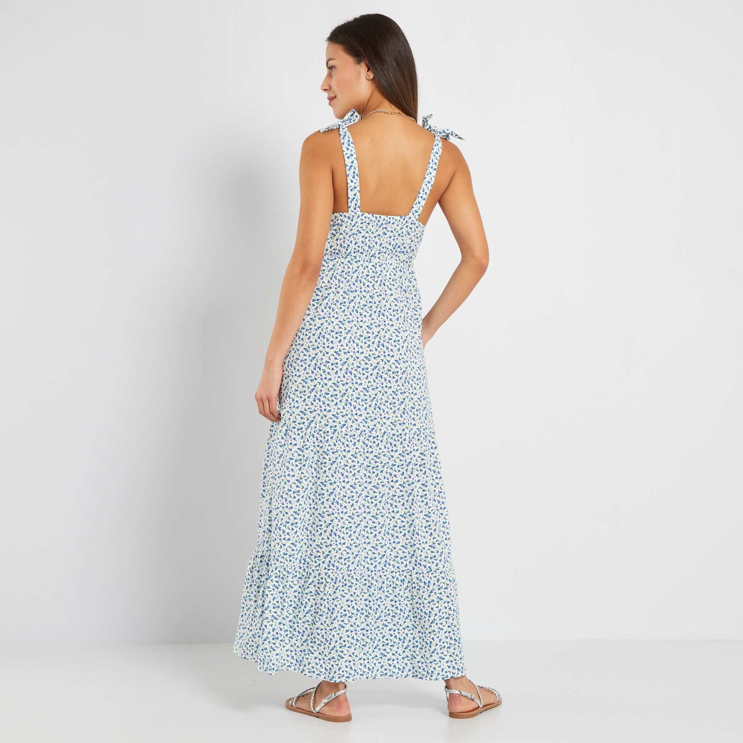 Robe longue maternité Blanc