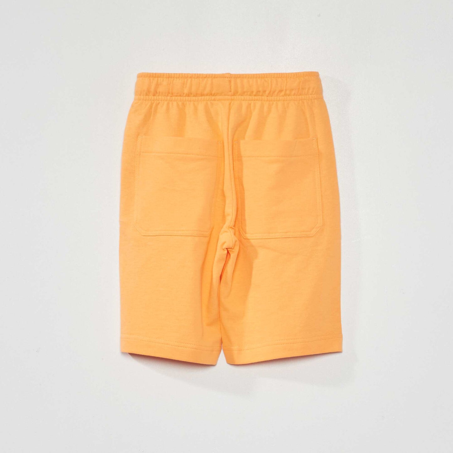 Bermuda en molleton inscription 'surf' Orange