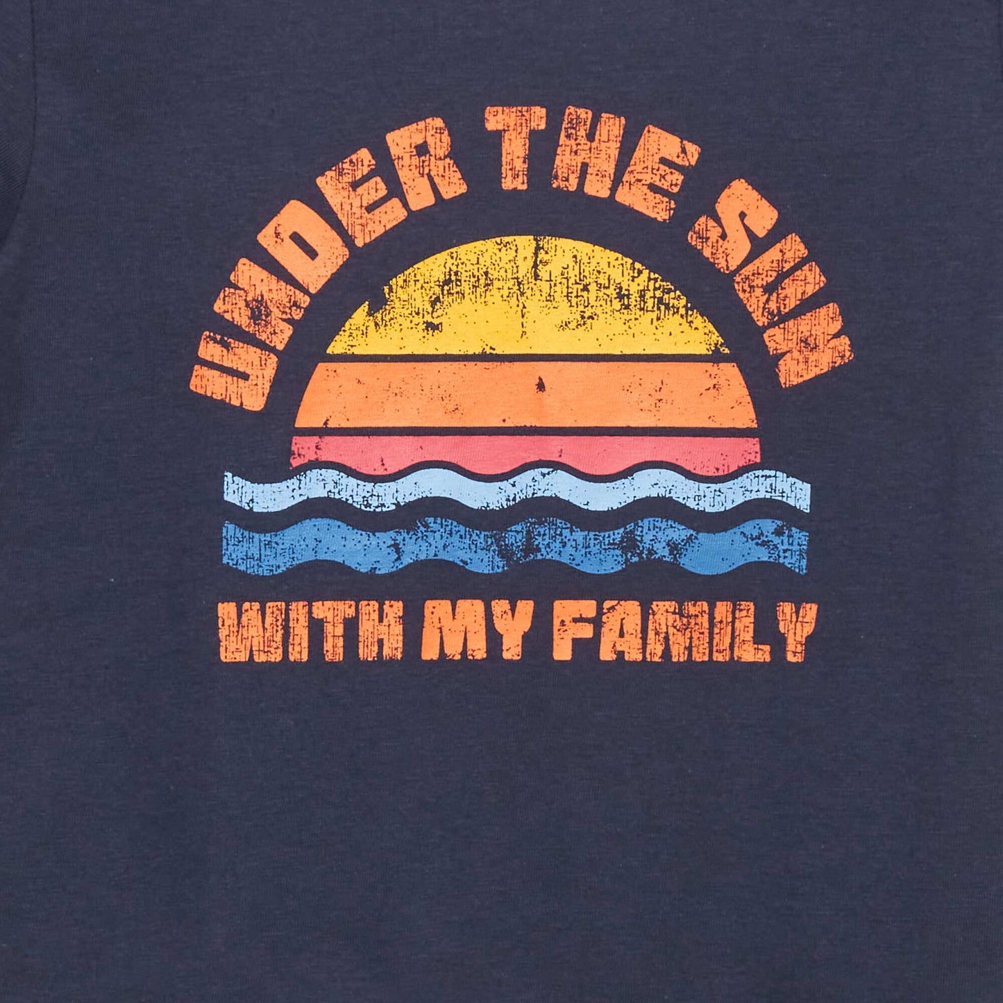 T-shirt en jersey avec imprimé Bleu