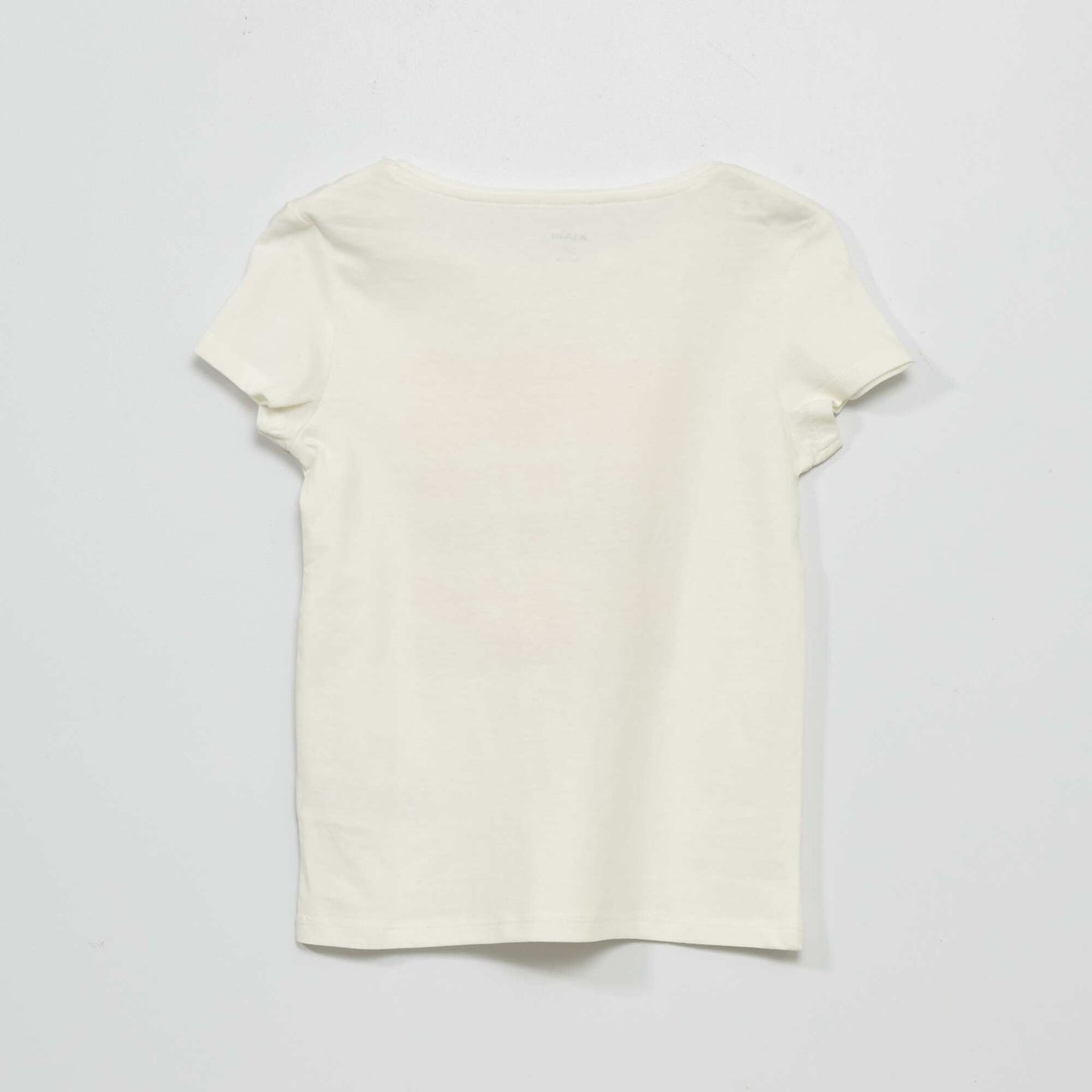 T-shirt en jersey avec imprimé Beige