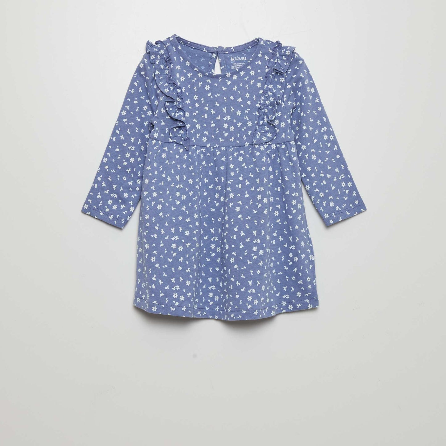 Robe évasée motif pois BLEU