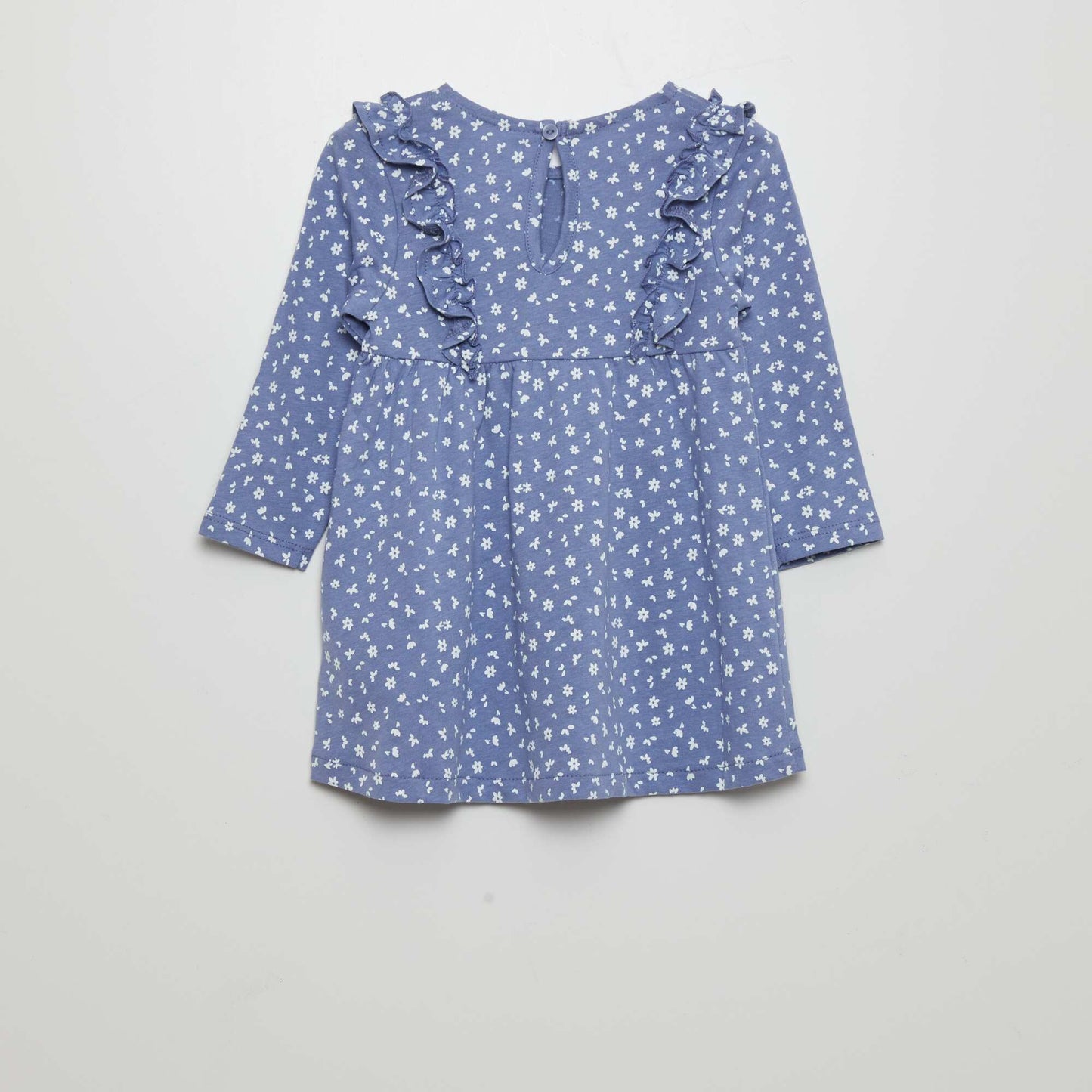 Robe évasée motif pois BLEU