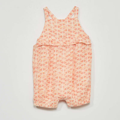 Combinaison courte avec imprimé ORANGE