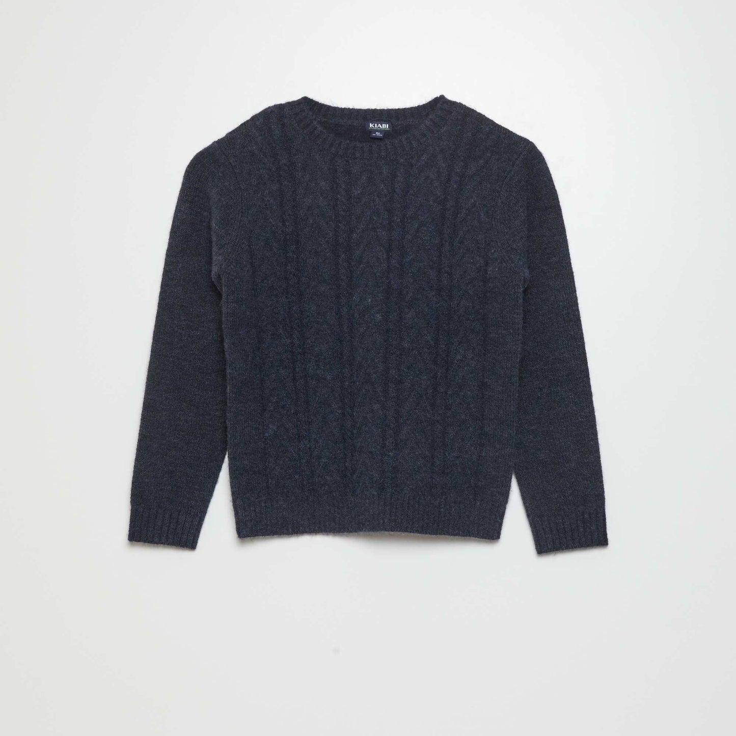 Pull en maille torsadée BLEU