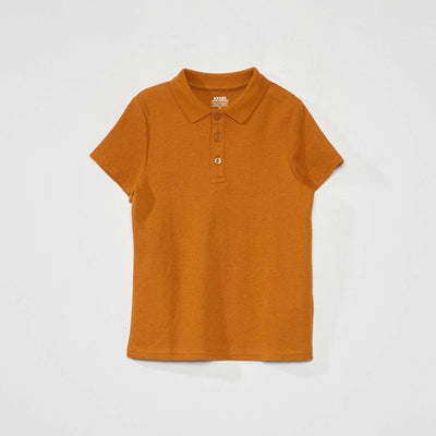 Polo en nid d'abeille MARRON