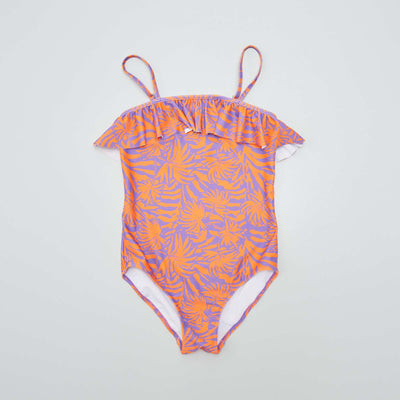 Maillot de bain 1 pièce Orange/violet