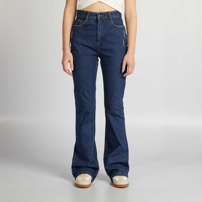 Jean flare/bootcut à taille haute Bleu brut