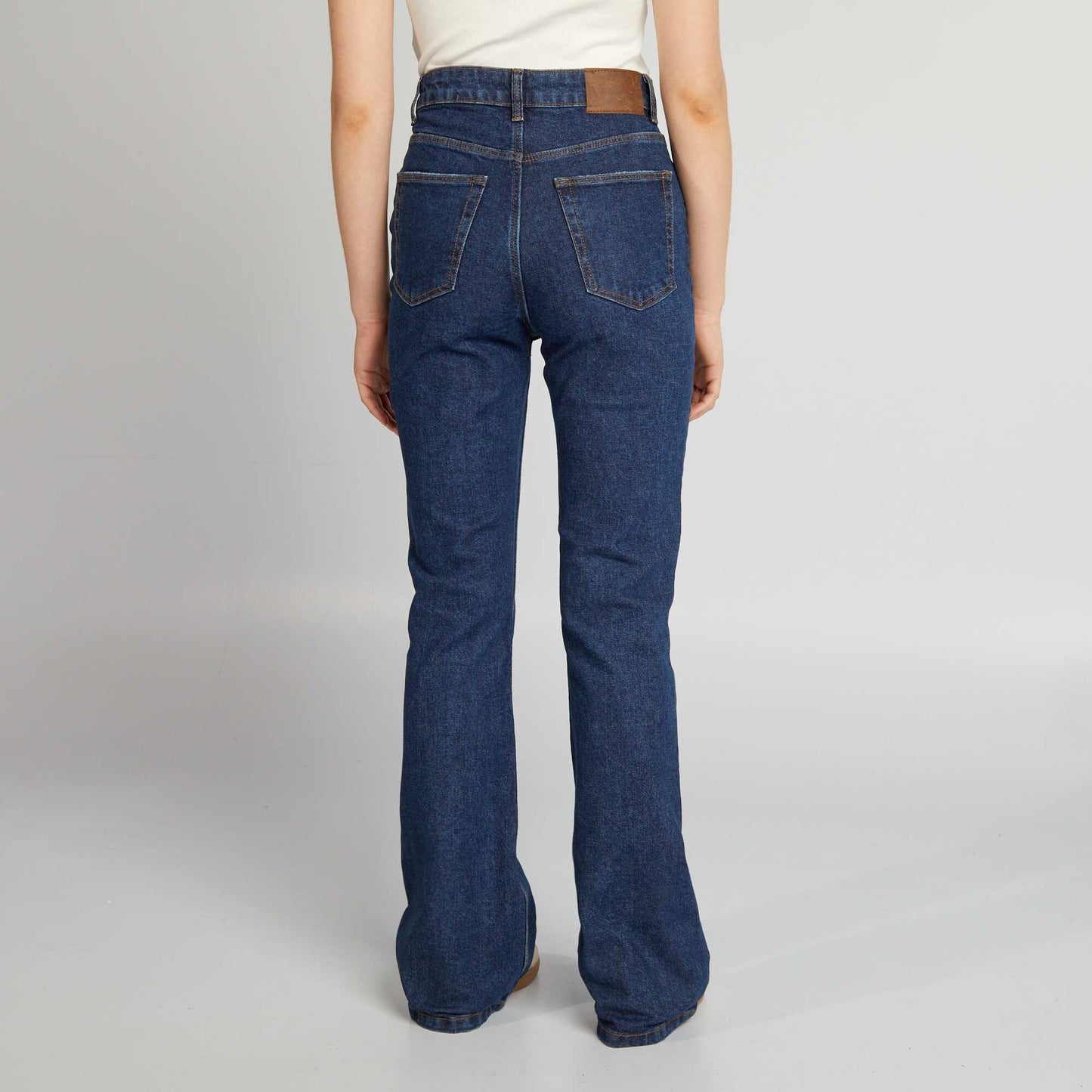 Jean flare/bootcut à taille haute Bleu brut