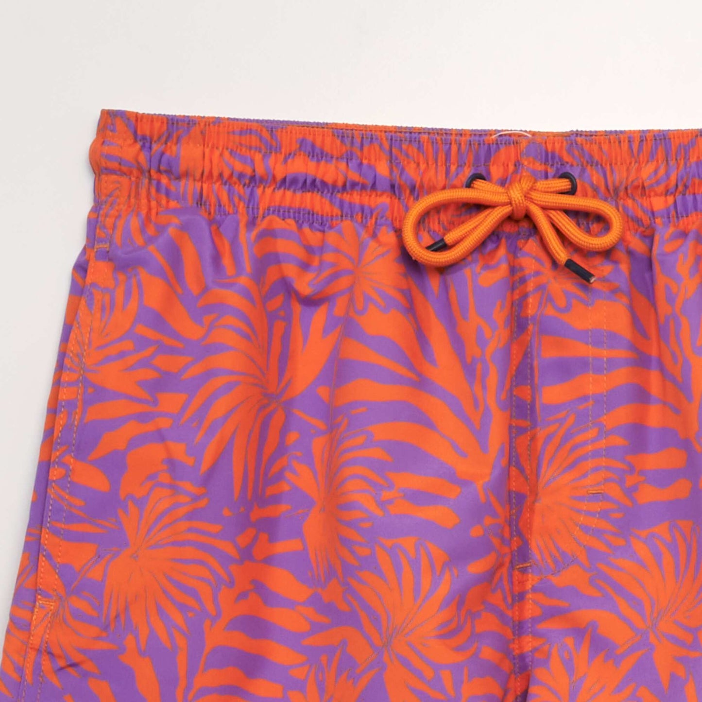 Short de bain rayé Orange