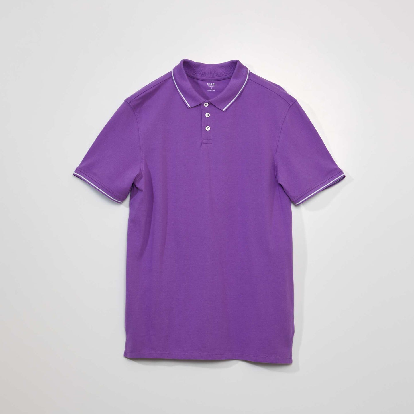 Polo en piqué de coton Violet