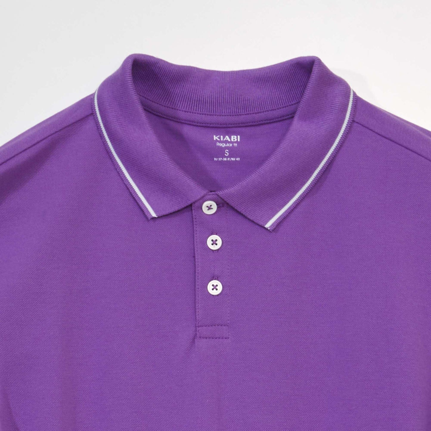 Polo en piqué de coton Violet