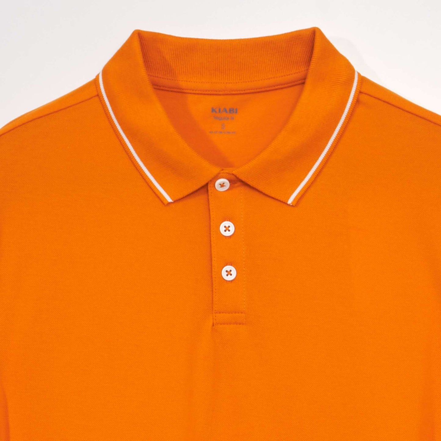 Polo en piqué de coton orange