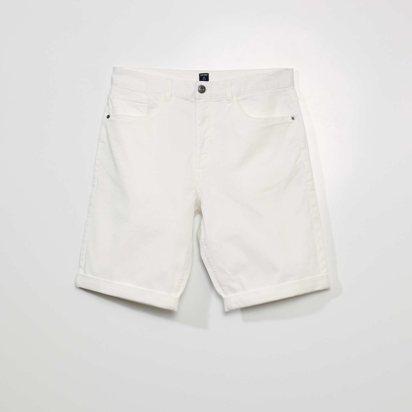 Bermuda chino à 5 poches blanc