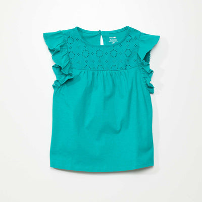 T-shirt avec broderie VERT