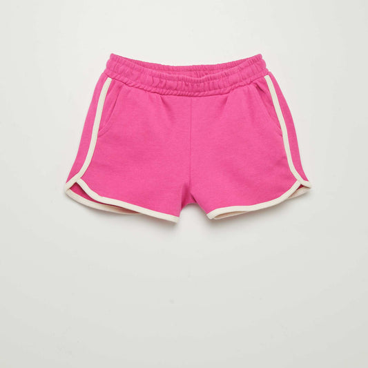 Short en molleton fin Rose