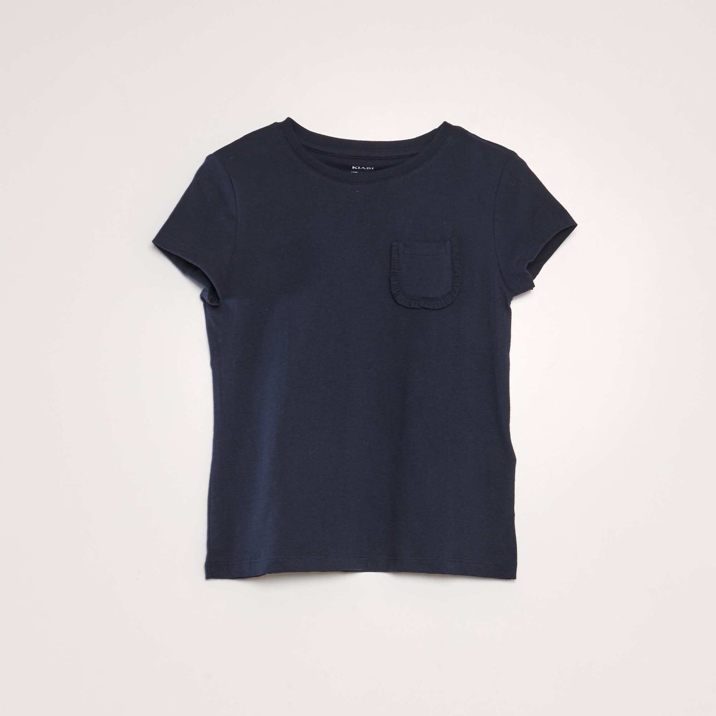 T-shirt uni avec poche BLEU