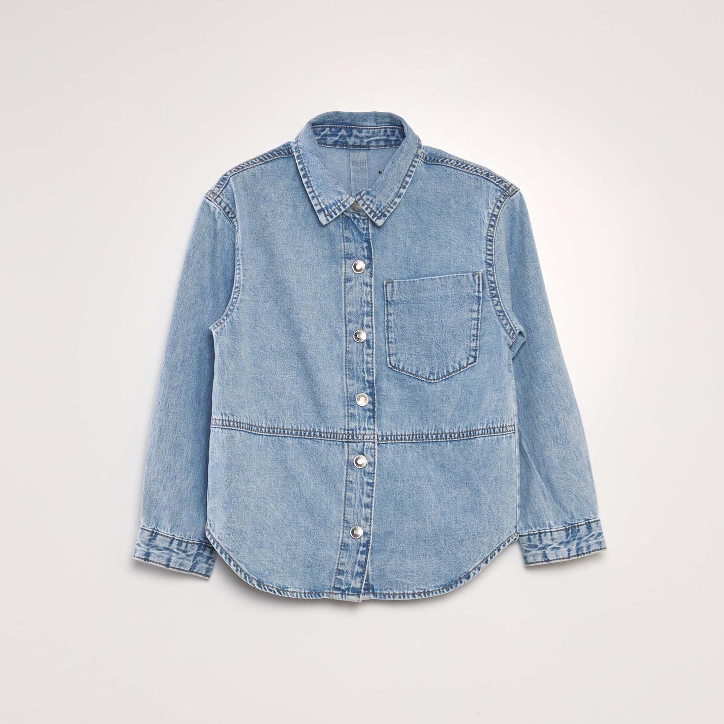 Chemise en denim délavé Denim