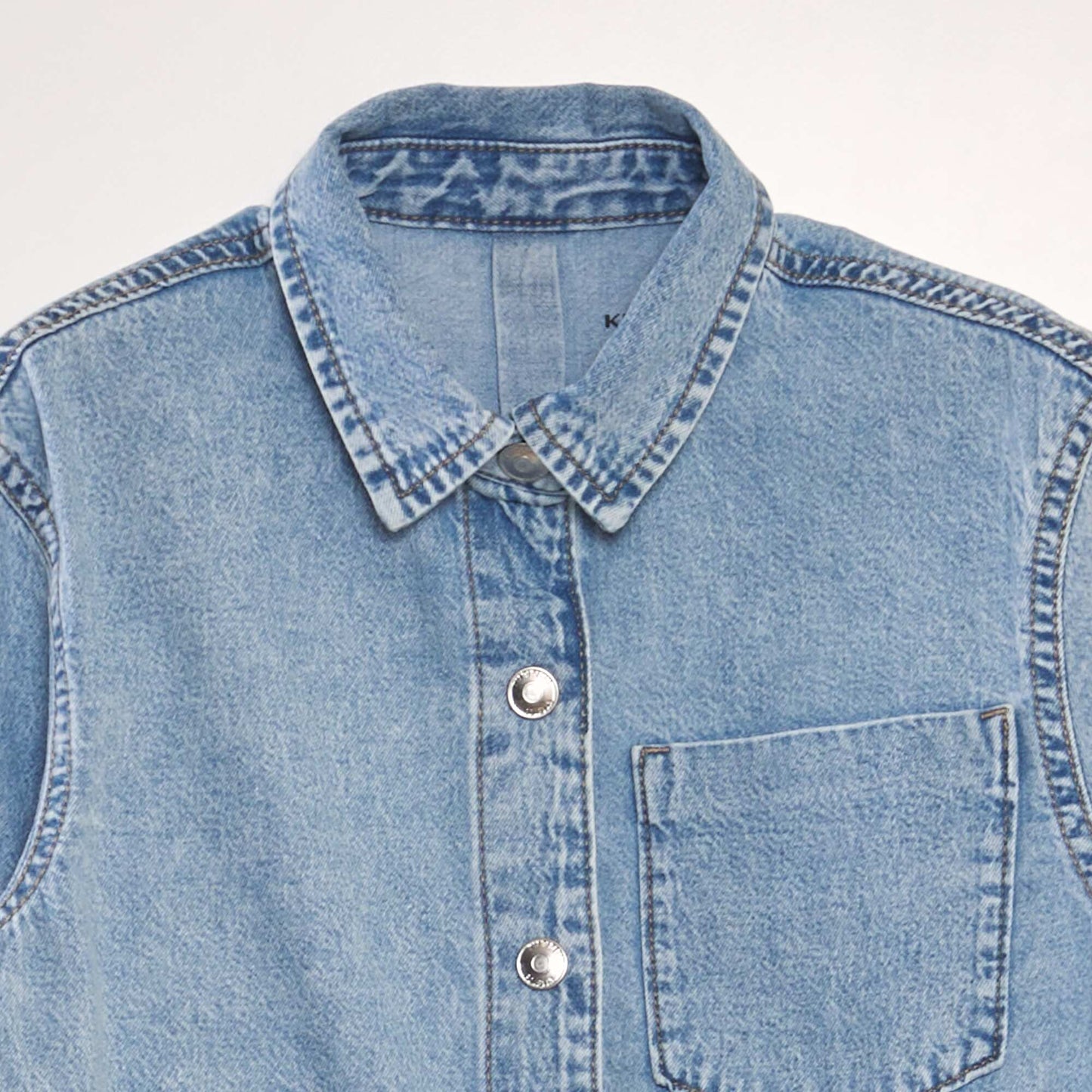 Chemise en denim délavé Denim