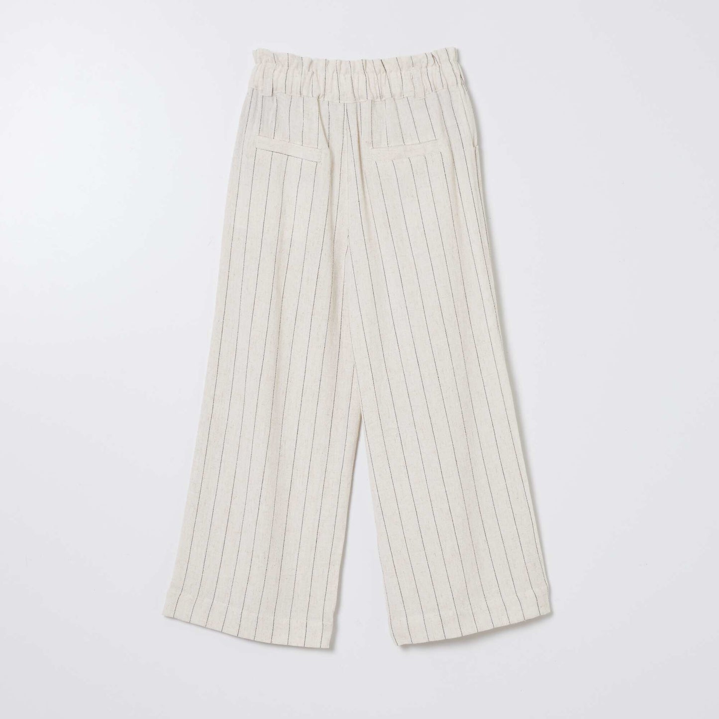 Pantalon droit rayé Beige