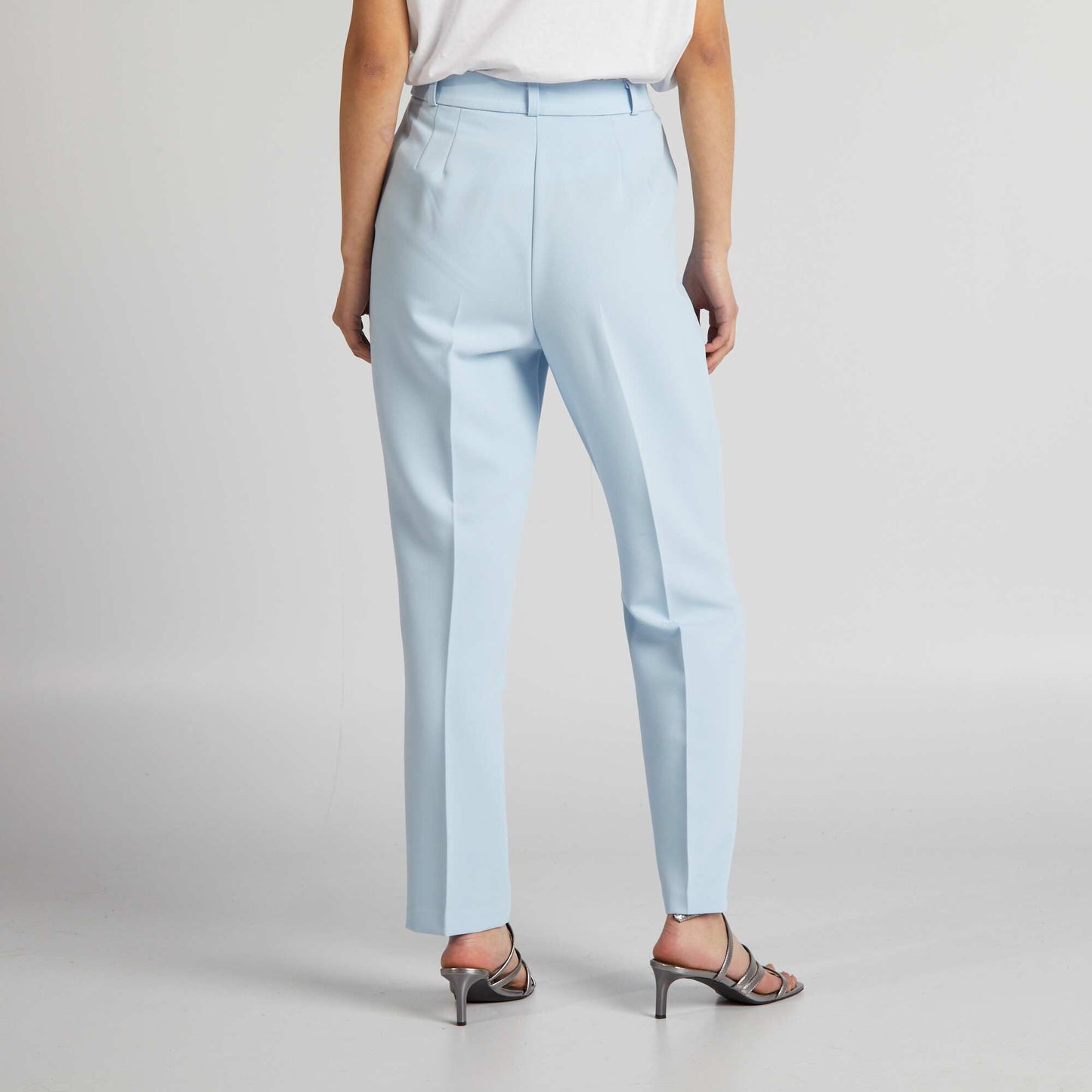 Pantalon cigarette d'ensemble Bleu