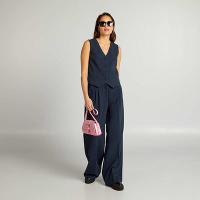 Pantalon large d'ensemble bleu marine