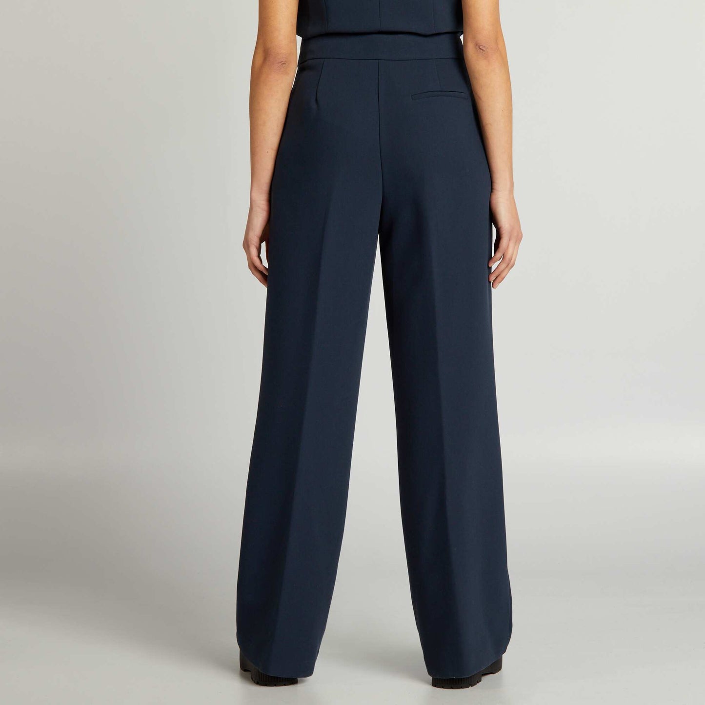 Pantalon large d'ensemble bleu marine