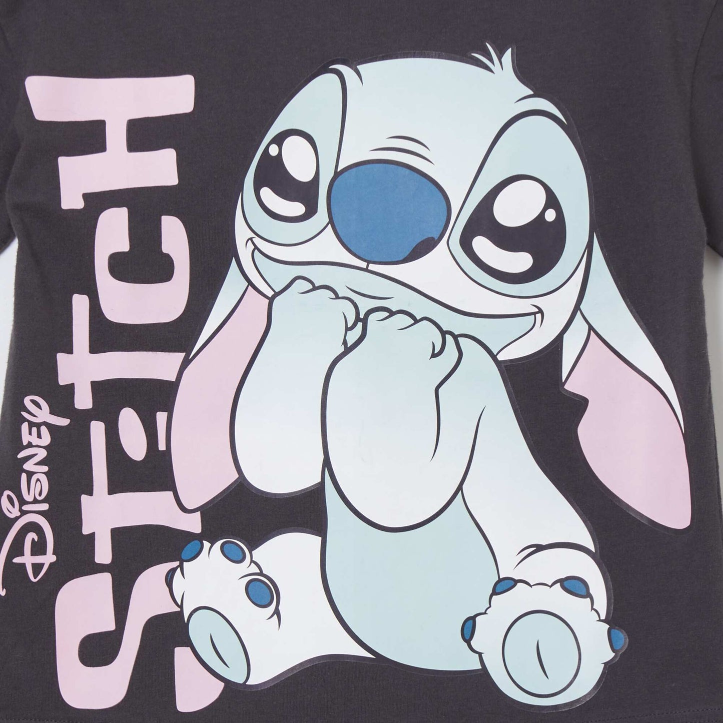T-shirt loose 'Stitch' Noir