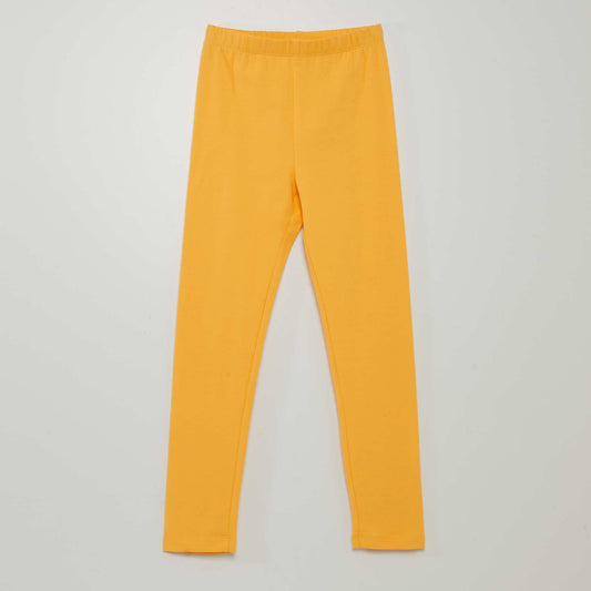 Legging long à taille élastiquée Jaune