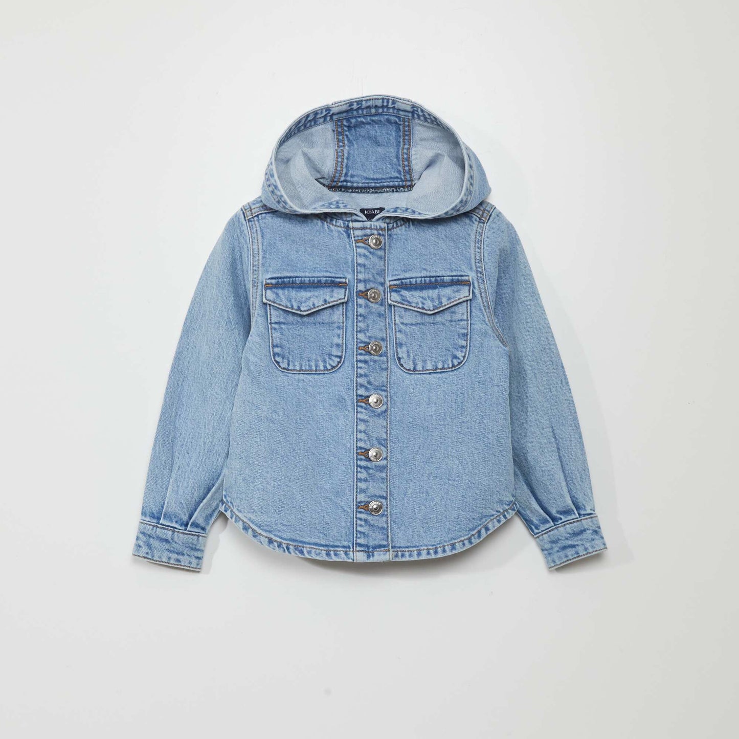 Veste à capuche denim Bleu