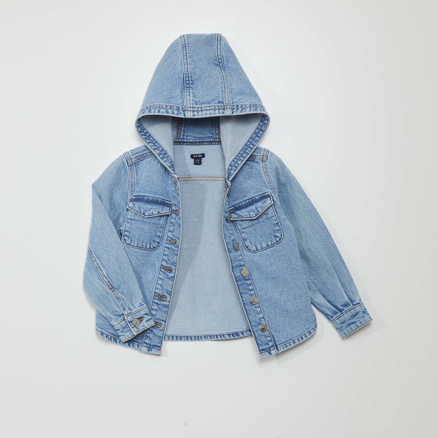 Veste à capuche denim Bleu