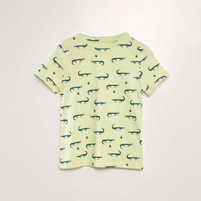 T-shirt imprimé à manches courtes VERT PâLE