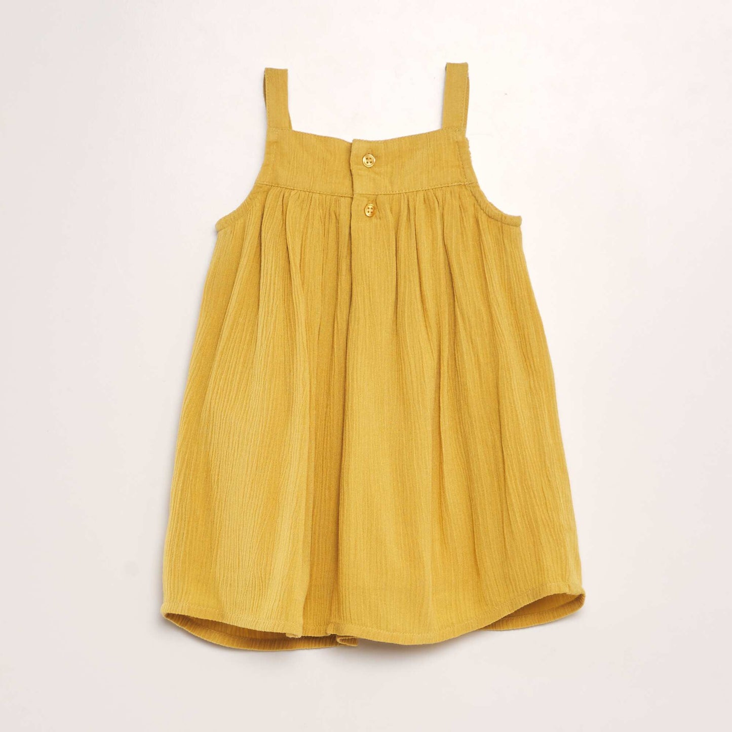 Robe évasée avec broderie Jaune